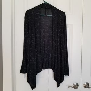 Isabella Rodriguez black space dyed waterfall cardigan SZ Large